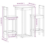 NNEVL 3 Piece Bar Set Solid Wood Pine