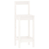 NNEVL 3 Piece Bar Set White Solid Wood Pine