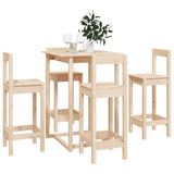 NNEVL 5 Piece Bar Set Solid Wood Pine