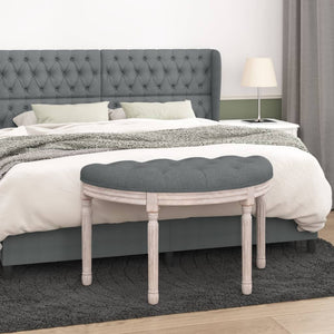 NNEVL Bench Dark Grey 81.5x41x49 cm Fabric