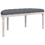 NNEVL Bench Dark Grey 110.5x45x49 cm Velvet