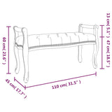 NNEVL Bench 110x45x60 cm Fabric