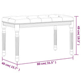 NNEVL Bench Dark Grey 80x40x49 cm Fabric