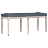 NNEVL Bench Dark Grey 110x40x49 cm Velvet