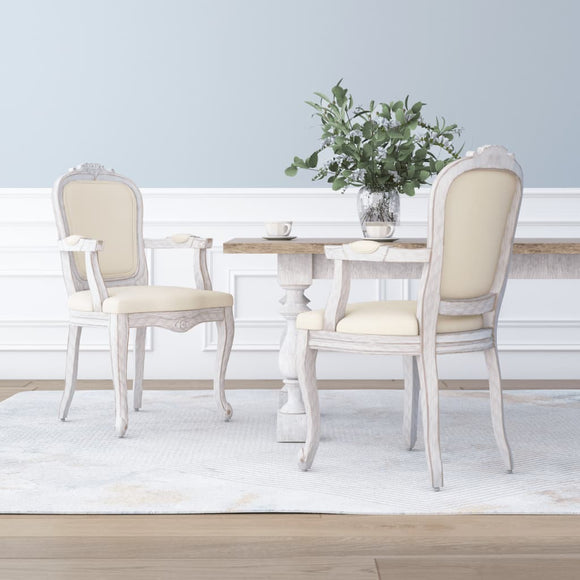 NNEVL Dining Chairs 2 pcs Beige 62x59.5x100.5 cm linen