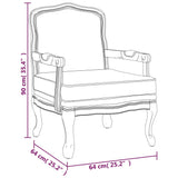 NNEVL Sofa Chair Beige 64x64x90 cm linen