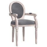 NNEVL Dining Chair Dark Grey 54x56x96.5 cm Velvet