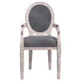 NNEVL Dining Chair Dark Grey 54x56x96.5 cm Velvet