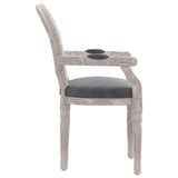 NNEVL Dining Chair Dark Grey 54x56x96.5 cm Velvet