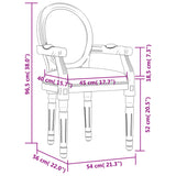 NNEVL Dining Chair Dark Grey 54x56x96.5 cm Velvet