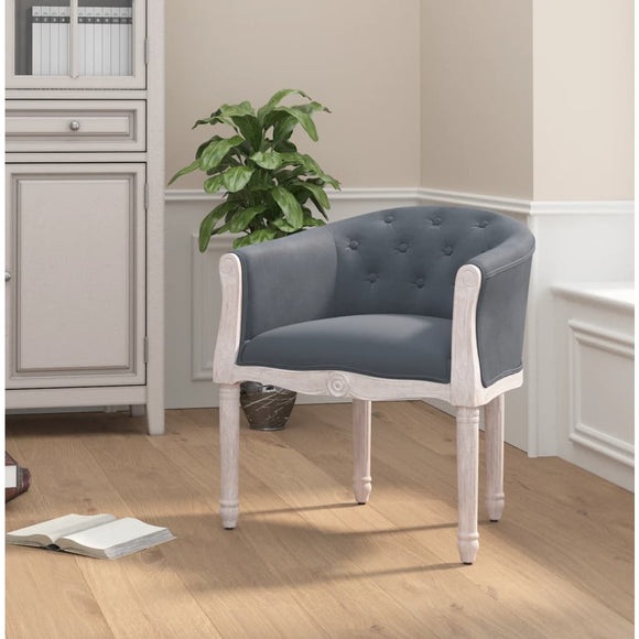 NNEVL Dining Chair Dark Grey Velvet