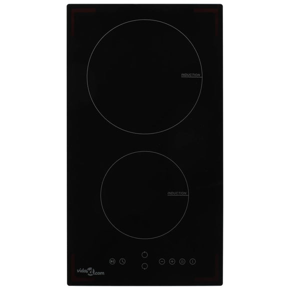 NNEVL Induction Hob with 2 Burners Touch Control Glass 3500 W