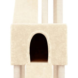 NNEVL Cat Tree with Sisal Scratching Posts Cream 190 cm