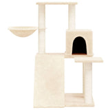 NNEVL Cat Tree with Sisal Scratching Posts Cream 82 cm
