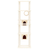 NNEVL Cat Tree with Sisal Scratching Posts Cream 169 cm