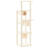 NNEVL Cat Tree with Sisal Scratching Posts Cream 169 cm