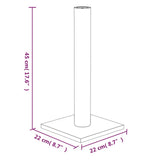 NNEVL Cat Scratching Post Cream 22x22x45 cm