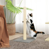 NNEVL Cat Scratching Post Light Grey 35x35x70 cm