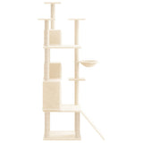 NNEVL Cat Tree with Sisal Scratching Posts Cream 175 cm