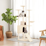 NNEVL Cat Tree with Sisal Scratching Posts Cream 175 cm