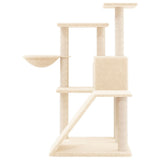 NNEVL Cat Tree with Sisal Scratching Posts Cream 94 cm