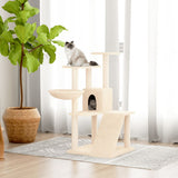 NNEVL Cat Tree with Sisal Scratching Posts Cream 94 cm