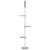 NNEVL Floor to Ceiling Cat Tree Light Grey 267.5-297.5 cm
