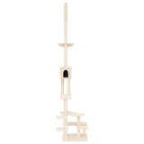 NNEVL Floor to Ceiling Cat Tree Cream 268.5-294.5 cm
