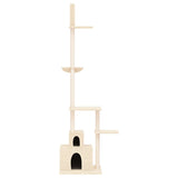 NNEVL Floor to Ceiling Cat Tree Cream 250.5-276.5 cm