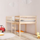 NNEVL High Sleeper Bed 92x187 cm Single Bed Size Solid Wood Pine