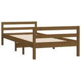 NNEVL Bed Frame Honey Brown 92x187 cm Single Bed Size Solid Wood Pine