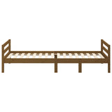 NNEVL Bed Frame Honey Brown 92x187 cm Single Bed Size Solid Wood Pine