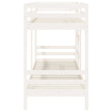 NNEVL Bunk Bed White 92x187 cm Solid Wood Pine