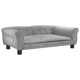NNEVL Dog Bed Light Grey 95x55x30 cm Velvet