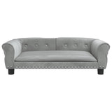 NNEVL Dog Bed Light Grey 95x55x30 cm Velvet