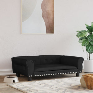 NNEVL Dog Bed Black 95x55x30 cm Velvet
