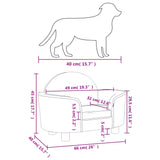 NNEVL Dog Bed Light Grey 66x40x45 cm Velvet