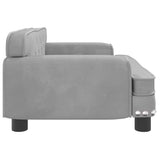 NNEVL Dog Bed Light Grey 70x45x30 cm Velvet