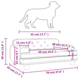 NNEVL Dog Bed Light Grey 70x45x30 cm Velvet
