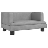 NNEVL Dog Bed Light Grey 60x40x30 cm Velvet
