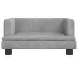 NNEVL Dog Bed Light Grey 60x40x30 cm Velvet