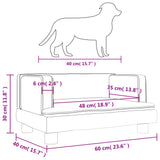 NNEVL Dog Bed Light Grey 60x40x30 cm Velvet