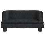 NNEVL Dog Bed Black 60x40x30 cm Velvet