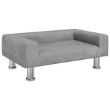 NNEVL Dog Bed Light Grey 70x45x26.5 cm Velvet