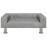 NNEVL Dog Bed Light Grey 70x45x26.5 cm Velvet