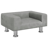 NNEVL Dog Bed Light Grey 50x40x26.5 cm Velvet