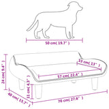 NNEVL Dog Bed Light Grey 70x40x24 cm Fabric