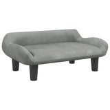 NNEVL Dog Bed Light Grey 70x40x24 cm Velvet
