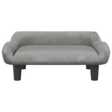 NNEVL Dog Bed Light Grey 70x40x24 cm Velvet