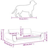 NNEVL Dog Bed Light Grey 100x54x33 cm Velvet